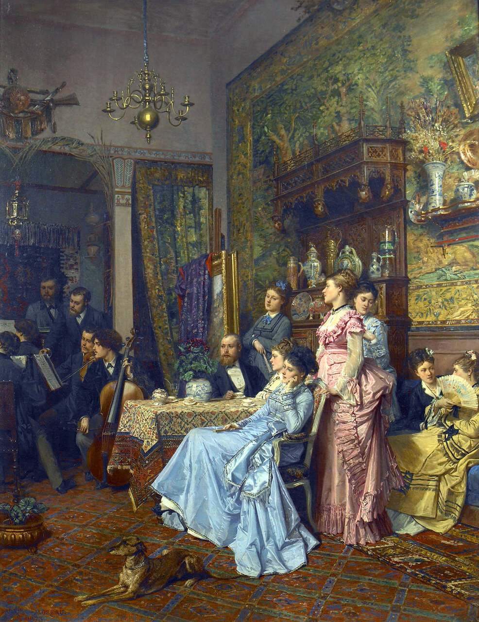 Светская живопись. Художник Adrien Moreau (1843-1906). Adrien Moreau 1843 1906 картины. Художник Адриен де Бушервиль. Адриан Моро картины.